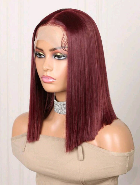 Burgundy Lace Front Wig(human blend) - Upstyled Hair